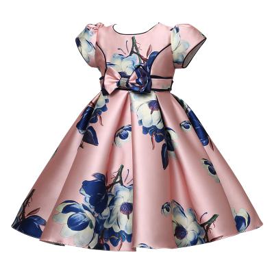 China YIWU XINYU Latest Washable Summer Pattern Design Party Wear Kid Children Girl Western Girl Dress For Kid Girl for sale