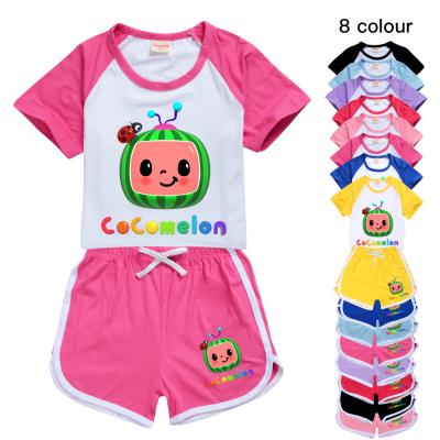 China New Arrivals Fashionable Eco-friendly Summer Kids Clothing Sets Girls Pattern Letter Printed Cute Baby Clothes Overall Boy Sets Children for sale