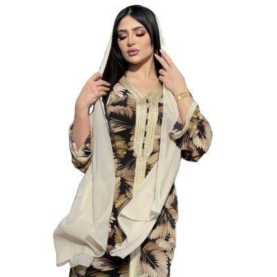 China Muslim beach dress YIWU XINYU Ramadan Islamic clothing gamis beach dress printed abaya for women abaya eid 2021 for sale