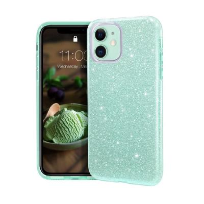 China Hot Amazon Women Back Cover Bling Bling Tpu PC Ultra Thin Phone Case Back Cover For Iphone 11 pro for sale