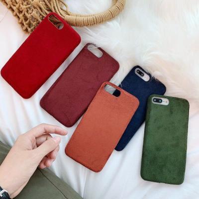 China New Arrival Lightweight Winter Phone Case Cover For iphone X Velvet Case for sale