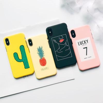 China Fashion Custom Printing Hard PC Material Phone Case With Words For Iphone 7 8 Plus for sale