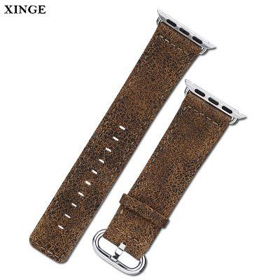 China Dirt-resistant Bulk Full Grain Handmade Leather Watch Strap Band 42 mm For Apple Iwatch Serial 3 for sale