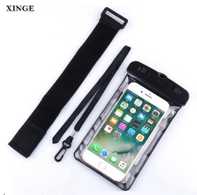 China Sealed PVC Water Proof Cell Phone Case Universal Sealed PVC Water Proof Cell Phone Case Bag Pouch With Armband for sale