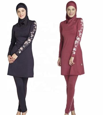 中国 Wholesale Breathable In Full Cover Muslim Ladies Modest Muslim Swim Suit Islamic Hijab Current Swimwear 販売のため