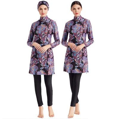 China New Arrival Breathable 3 Piece Full Coverage Modest Muslim Women Long Sleeve Bathingsuit à venda