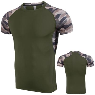 China Quick-drying T-shirt Men's Breathable Tights Stretch Running Short Sleeve Sports Combat Training Workout Clothes Summer à venda