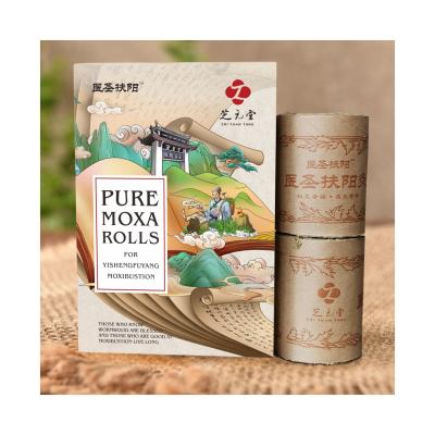 China 2021 New Mugwort Gold Pure Moxa Roll Natural Portable Moxibustion Treatment for sale