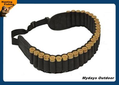 China 30 Adjustable Black Shotgun Shell Belt / Shotshell Belt Holder 31.8 X 3.9 Inch for sale