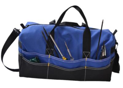 China Blue Padded waterproof  Bucket Tool Bag 14 Pockets With PVC Coating for sale