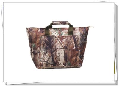 China Insulated Cooler Tote Bags Waterproof / Camo Picnic Cooler Bag Zip Handles for sale