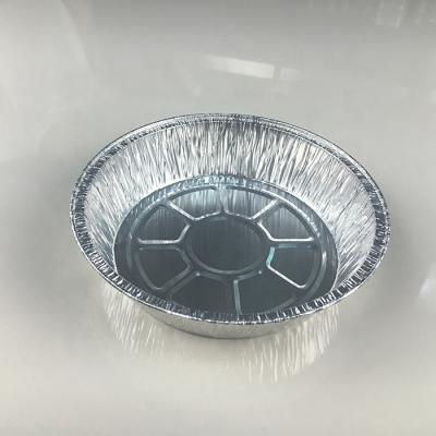 China 6 inch aluminum foil tart food pan eco-friendly container with lid aluminum foodpackaging pan for sale