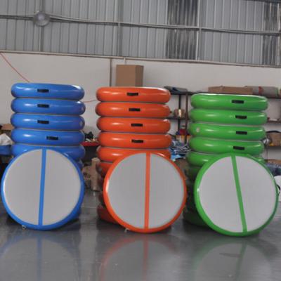 China Round Gymnastics Mat Air Track Airspot Gymnastics DWF Inflatable Circle for sale