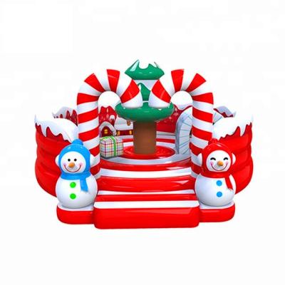 China PVC Inflatable Snowman Bounce House, Inflatable Snow Globe Bounce House, Christmas Bounce House for sale