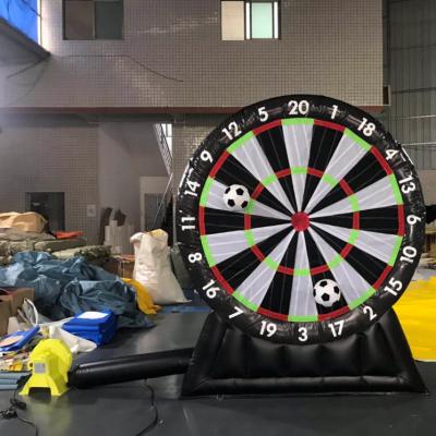 China PVC inflatable soccer carnival game, inflatable soccer goal inflatable dart game for sale for sale