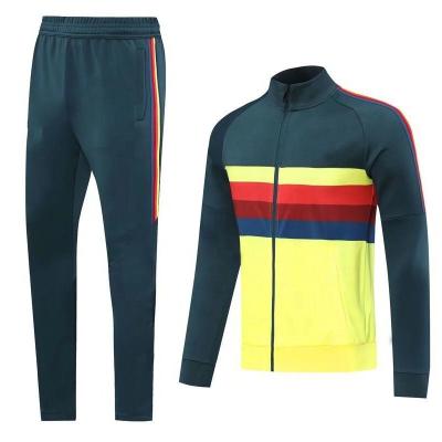 China Quick-drying running training suit tracksuit sportswear soccer jacket with pants for sale