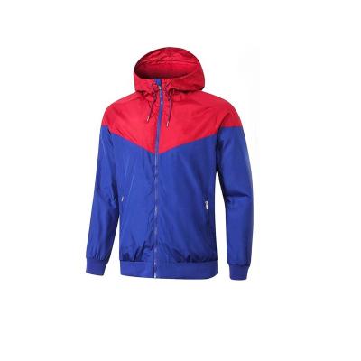 China Quick-Dry Waterproof Cheap Football Anorak Jackets Man Hooded Coat for sale