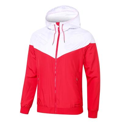 China Quick-drying long zipper male sportswear hooded jacket for soccer wear for sale