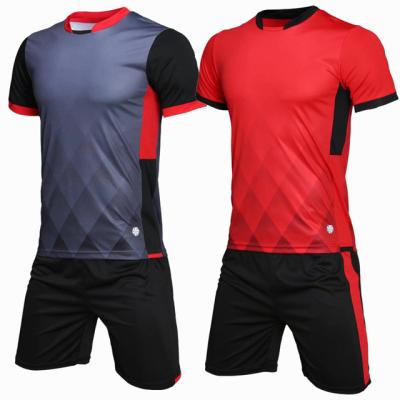 China Quick-drying top quality custom made soccer jersey plain football uniform for sale