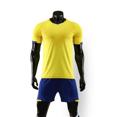 China 2019 Quick-drying men's polyester soccer uniform kits single soccer jersey set for sale