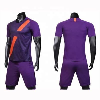 China Quick-Drying In Stock Professional Custom Your Own Logo PurPle Soccer Team Uniform for sale