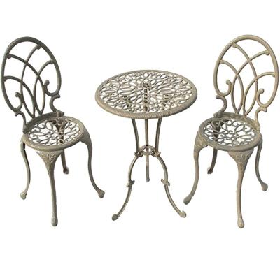 China Modern Aluminum Outdoor Furniture 3pcs Dining Set Used In Garden for sale