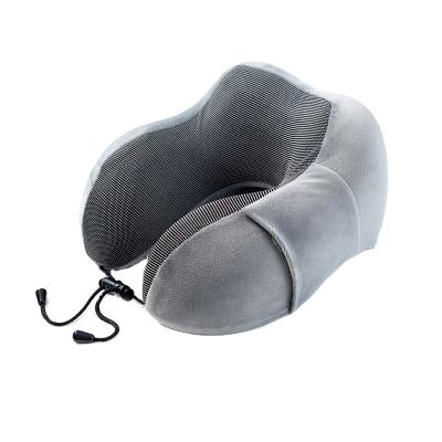 China Anti-Static Personalized 2020 Velvet Super Soft U Fabric Comfortable Memory Foam Neck Travel Pillow For Cervical Pain for sale