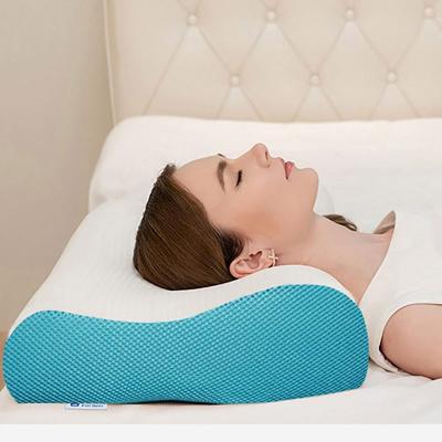 China Factory Directly Anti-Static Contour Good Quality Orthopedic Contour Cover Memory Foam Pillow Neck Support for sale