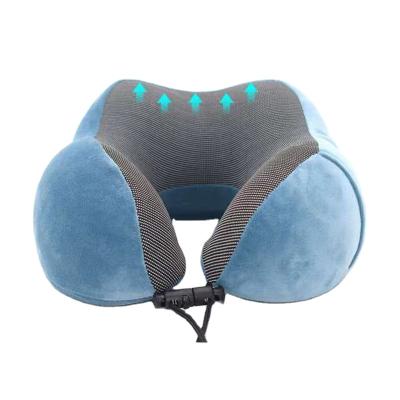 China Hot Sale Anti-static Airplane Car Train Anti-Snore Travel Pillow U Shape Cervical Neck Pad Memory Foam Hilton Pillow for sale