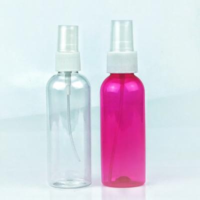 China Household Products PET Cosmetic Clear Plastic Alcohol Spray Bottle 100ml With Pump Sprayer for sale