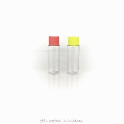 China BEAUTY PACKAGING OEM ODM 60ML Pet Shoulder Plastic Flat Bottles for Mini Samples or Travel Subpacks for sale