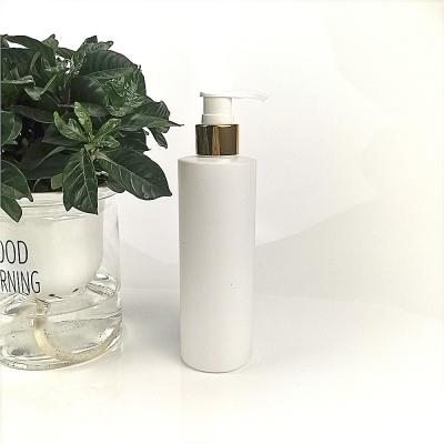 China BEAUTY PACKAGING hot sale HDPE round shoulder flat bottles for shampoo 250ml for sale