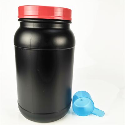 China Custom Food LOGO Color 1Gallon 3.8L HDPE Plastic Container Jar For Powder Or Food Storage for sale