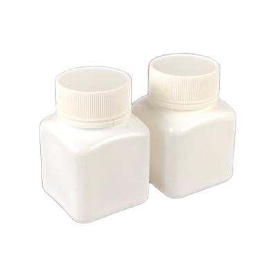 China Medicine 50ml PE Plastic Square Medical Pill Bottle for sale