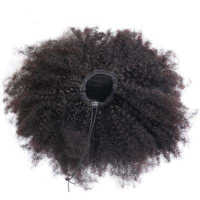 China 8inch Silky Straight Afro Wave Blow Hair Bun Bun Wig For Women Curly Curly Drawstring Ponytail Clip In Pony Tail Extensions for sale