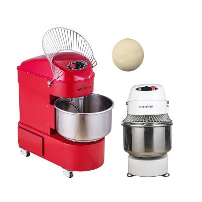 China Commercial Snacks Factory 20L Dough Mixer Bakery Dough Mixer 8KG Commercial Flour Mixing Horizontal Bread Dough Spiral Mixer for sale