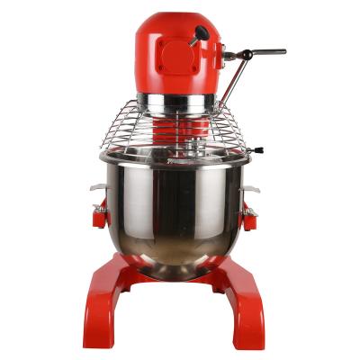 China Snack Plant 10/20/30 Liter Cakes Bakery Machines Commercial Stand Cake Dough Mixing Planetary Mixers 10 Liter Food Mixer for sale