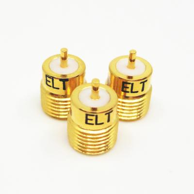 China 50Î © 26.5GHz Full Trigger Gold Plated Straight ASMP RF Micro Coaxial Solder RF Strip Connector for sale