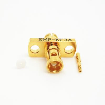 China Right Angle Connectors SMP Female 2 Holes Flange Mount For SFF-50-1.5-1 RG316 EF316 Cable for sale