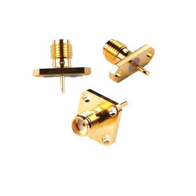 China Best Selling Gold Plated Automotive Coaxial Connector SMA RF Connectors For Microwave Communication for sale