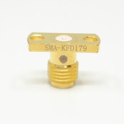 China RF SMA Female 2 Holes Flange Mount High Quality RF Coaxial Connectors for sale