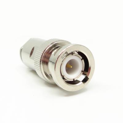 China 50Î © 50 Ohm BNC Male Connector Nickel Plated BNC Compression Connector for sale