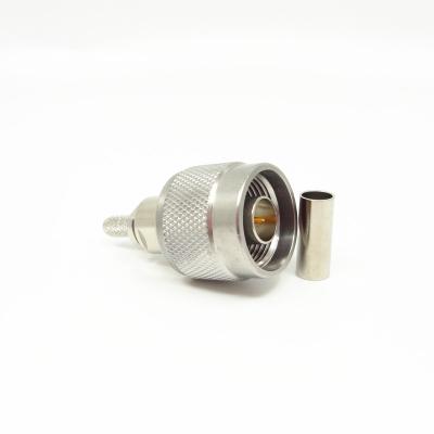 China RF 50 Ohm Male N Type RF Coaxial Connector Crimp Attachment For LMR195 Cable for sale