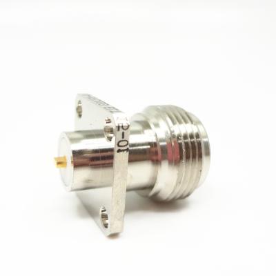 China Female RF 4 Hole Flange Mount N Type RF Coaxial Connector For Antennas for sale