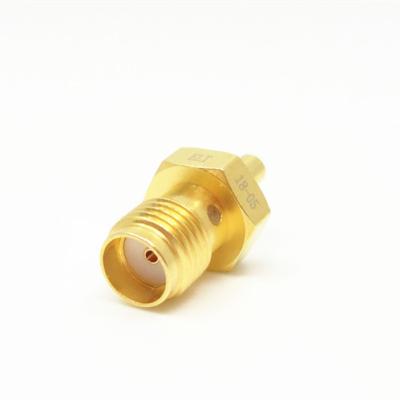 China Straight Gold Plated Straight SMA Female To SSMC Male Plug RF Adapter 50 Ohm for sale