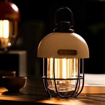 China Type-C Hanging LED Retro Lantern Dimmable Garden Metal Atmosphere Tent Light Rechargeable Camping Lamp Led Camping Light for sale