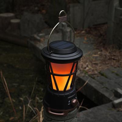 China Type-C Outdoor Outdoor Atmosphere Light Vintage Camping Lighting Battery Rechargeable Led Solar Tent Fishing Lamp Lantern for sale