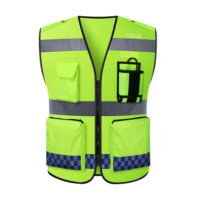 China Wholesale Water Proof Safety Jackets Hi Vis Construction Vest With Reflective Marks Oxford Fabric High Visibility Work Vests for sale