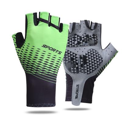 China Outdoor Activites Summer Breathable Cycling Gloves Men Driving Cycling Sunscreen Mitt Guantes Half Finger Racing Gloves Riding Motorcycle for sale