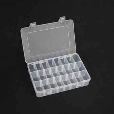 China 24 Compartments Small Viable Clear Craft Storage Plastic Small Parts Organizer with Dividers for sale